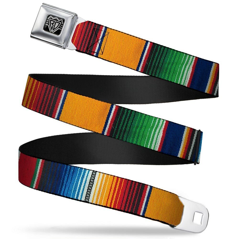 1081 Seatbelt Belt Zarape2 Vertical Multi Color Stripe 1.0" Wide